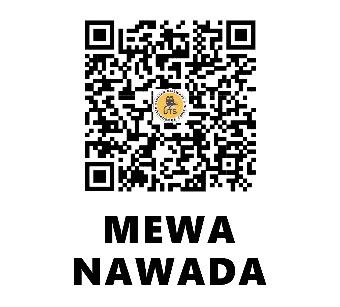 UTS QR Code for MEWA NAWADA - MWE - NR (UTTAR PRADESH)